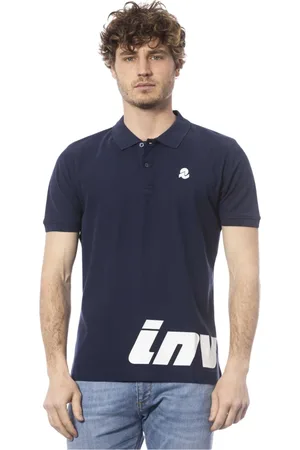 Invicta Tops, Heren, Blauw, M, Polo Shirt met Korte Mouwen en Logo