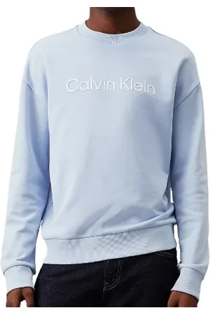 Calvin Klein Sweatshirts & Hoodies, Heren, Blauw, XL, Stijlvolle Sweaters Collectie