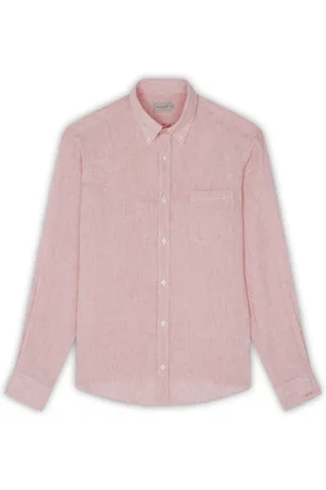 Paul & Shark Overhemden, Heren, Roze, 5Xl, Linnen, Seersucker overhemd Riviera Hello Capri