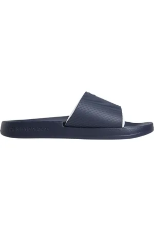 Calvin Klein Schoenen, Heren, Blauw, 43 EU, Blauwe Neopreen Slide Slippers
