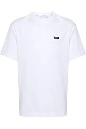 Calvin Klein Tops, Heren, Wit, XL, Witte T-shirts en Polos