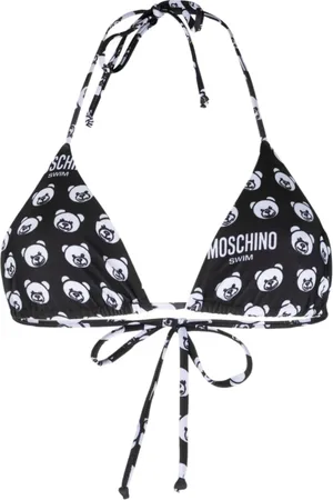 Moschino Badkleding, Dames, Zwart, L, Teddy Bear Bikini Top Zwart
