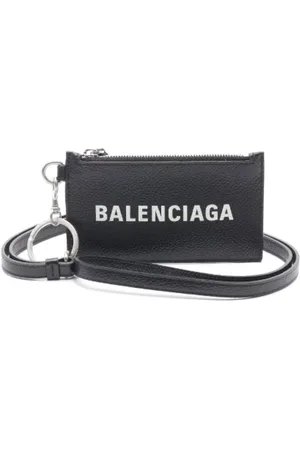Balenciaga Pre-owned, Dames, Zwart, ONE Size, Leer, Tweedehands leren portemonnees