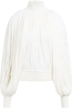 Alaïa Blouses & Shirts, Dames, , S, Wol, Witte Trui voor Vrouwen