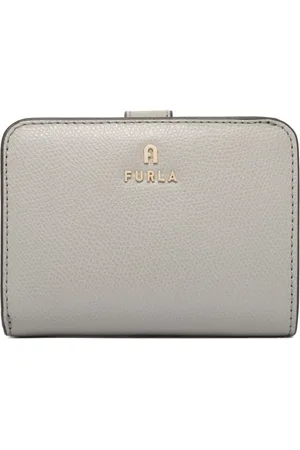 Furla Accessoires, Dames, Grijs, ONE Size, Leer, Agave Camelia Compacte Portemonnee