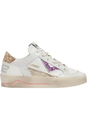 4b12 Schoenen, Dames, Wit, 37 EU, Leer, Witte Dames Sneaker Kyle Lijn
