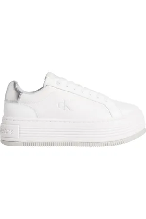 Calvin Klein Schoenen, Dames, Wit, 37 EU, Witte Kant Sneakers