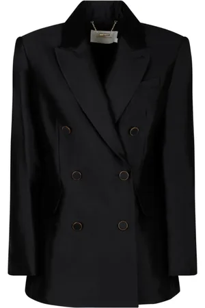ZIMMERMANN Jassen, Dames, Zwart, S, Zwarte Luminosity Shawl Kraag Blazer