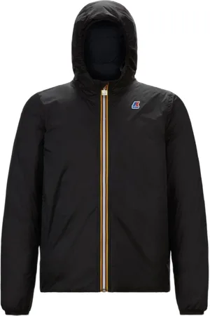 K-Way Jassen, Heren, Zwart, S, Polyester, Omkeerbare Thermo Parka Jas Zwart Mannen