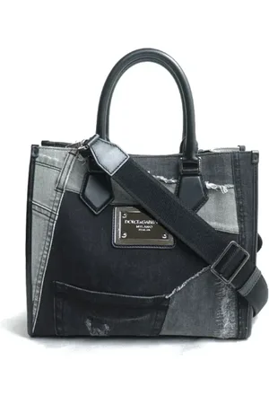 Dolce & Gabbana Pre-owned, Dames, Zwart, ONE Size, Katoen, Tweedehands leren handtassen