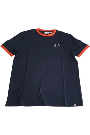 Ellesse Tops, Heren, Blauw, L, Katoen, Blauw Logo T-shirt Verfrist Je Look