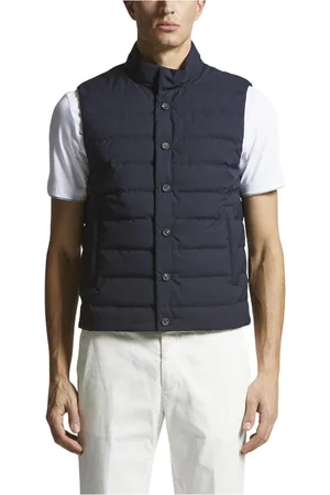 PESERICO SIGN Jassen, Heren, Blauw, S, Dons bodywarmer en technische viscose