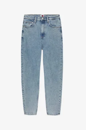 Tommy Hilfiger Jeans, Dames, Blauw, W28, Denim, Mom Jeans Denim Light