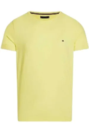 Tommy Hilfiger Tops, Heren, Geel, S, Stijlvolle T-shirts en Polos Collectie