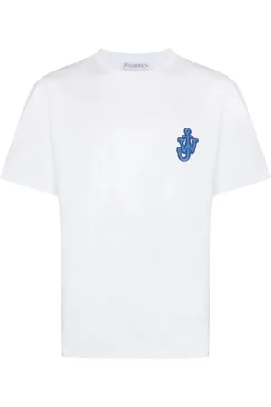 J.W.Anderson Tops, Dames, Wit, S, Anker Patch Wit T-shirt