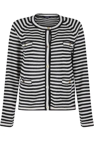 Max Mara Truien, Dames, Veelkleurig, S, Linnen, Zwart en wit linnen vest