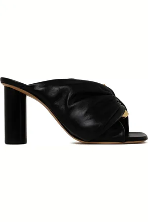 J.W.Anderson Schoenen, Dames, Zwart, 39 EU, Zwarte Twist Detail Leren Muiltjes