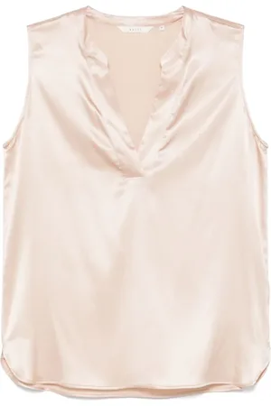 Xacus Tops, Dames, Roze, L, Zijden Rosa Shirt Elegante Stijl