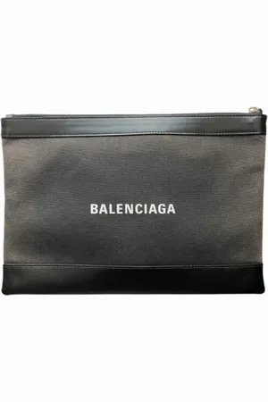Balenciaga Pre-owned, Dames, Zwart, ONE Size, Leer, Pre-owned Canvas clutches