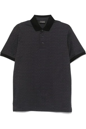 Emporio Armani Tops, Heren, Zwart, S, Zwarte T-shirts en Polo