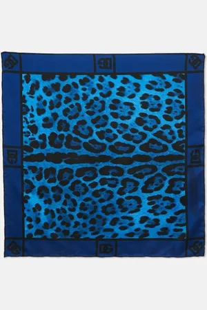 Dolce & Gabbana Pre-owned, Dames, Blauw, ONE Size, Pre-owned Silk scarves
