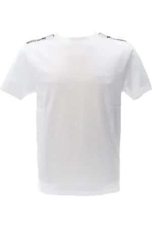 Moschino Tops, Heren, Wit, M, Katoen, Heren Logo T-shirt