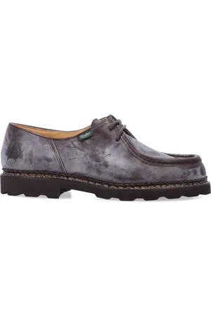 Paraboot Schoenen, Heren, Grijs, 40 EU, Leer, Marmer-effect Leren Veterschoenen