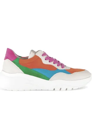 Gabor Schoenen, Dames, Veelkleurig, 36 EU, Beige leren bedrukte manden