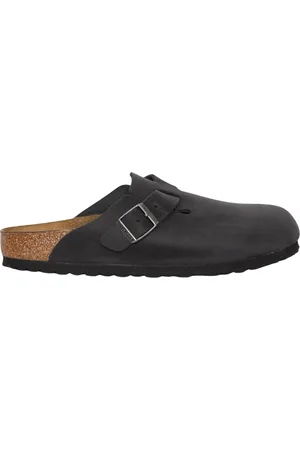 Birkenstock Schoenen, Heren, Zwart, 41 EU, Zwarte Leren Klompen