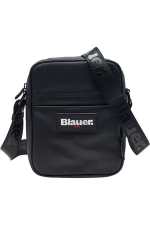 Blauer Tassen, Heren, Zwart, ONE Size, Gecoate Crossbody Tas in Zwart