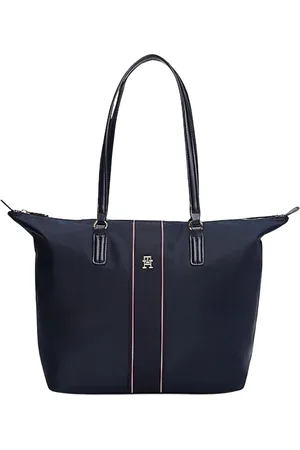Tommy Hilfiger Tassen, Dames, Blauw, ONE Size, Nylon, Poppy Tote Corp Nylon Tas