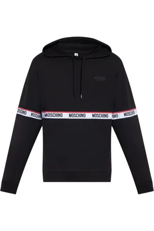 Moschino Sweatshirts & Hoodies, Heren, Zwart, S, Katoen, Zwarte Katoenen Hoodie Underbear Pe 24
