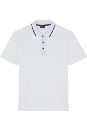 Paul & Shark Tops, Heren, Wit, 2Xl, Katoen, Gestreept katoenen poloshirt