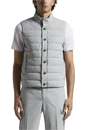 PESERICO SIGN Jassen, Heren, Grijs, XL, Dons bodywarmer en technische viscose