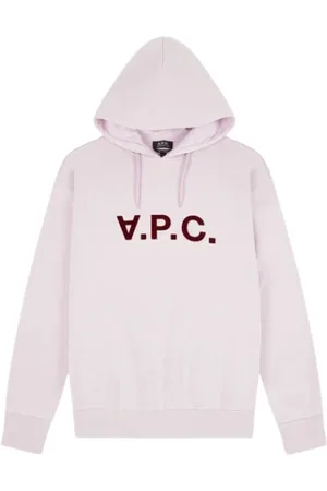 A.P.C. Sweatshirts & Hoodies, Heren, Paars, L, Katoen, Milo Hoodie Lila met Logo