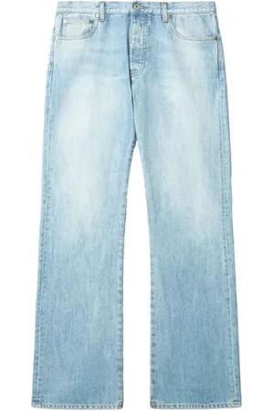 OFF-WHITE Jeans, Heren, Blauw, W34, Denim, Stijlvolle witte denim jeans
