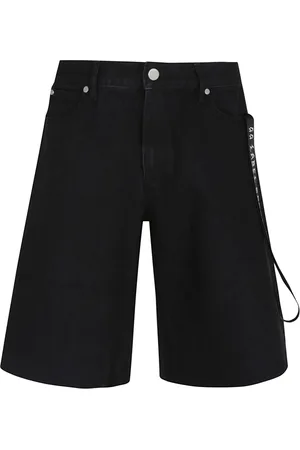 44 Label Group Korte broeken, Heren, Zwart, S, Katoen, Zwarte Bermuda Shorts voor Mannen