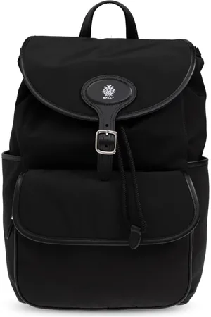 Bally Tassen, Heren, Zwart, ONE Size, Leer, Rugzak met bedrukt logo