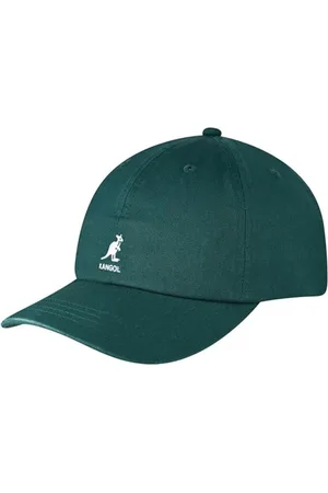 Kangol Accessoires, Dames, Groen, ONE Size, Katoen, Groene Denneboom Gewassen Katoenen Baseballpet