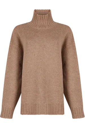 Jil Sander Truien, Dames, Bruin, S, Wol, Lichtbruine Gebreide Trui