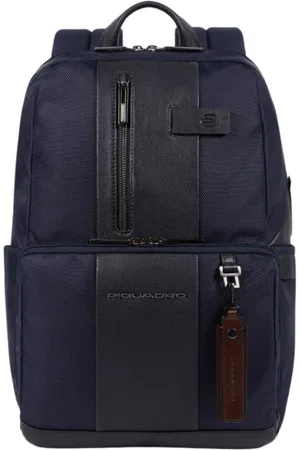 Piquadro Tassen, Dames, Blauw, ONE Size, Leer, Blauwe Unisex Laptop en i Pad Tas