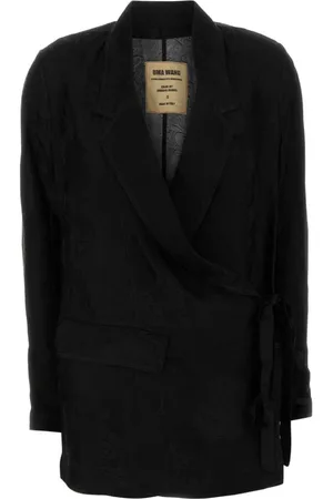 UMA WANG Jassen, Dames, Zwart, S, Zwarte Viscose Blend Khloe Blazer