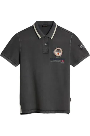 Napapijri Tops, Heren, Grijs, M, Katoen, Gandy Regular Fit Katoenen Polo Grijs