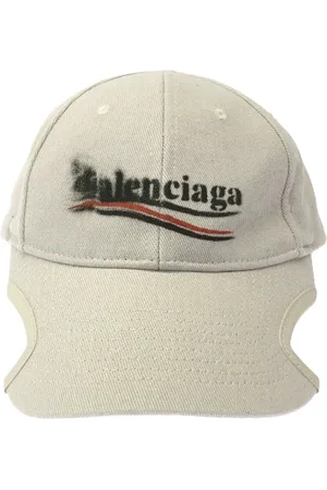 Balenciaga Pre-owned, Dames, Wit, ONE Size, Katoen, Pre-owned Cotton hats