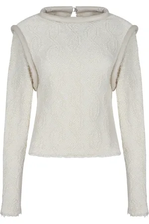 Isabel Marant Truien, Dames, , M, Chunky Sweater met Gestructureerde Afwerking