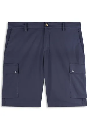 Paul & Shark Korte broeken, Heren, Blauw, 2Xl, Katoen, Chino Tencel Cargo Bermuda Shorts