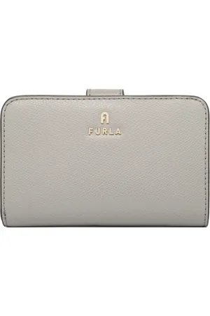 Furla Accessoires, Dames, Grijs, ONE Size, Leer, Camelia Compacte Portemonnee