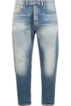 Diesel Jeans, Heren, Blauw, W34, Denim, Straight Fit Denim Jeans