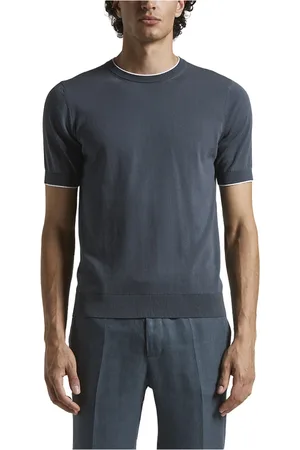 PESERICO SIGN Truien, Heren, Blauw, 2Xl, Katoen, Pu katoenen t-shirt