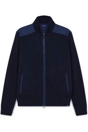 Paul & Shark Truien, Heren, Blauw, XL, Katoen, Katoen Linnen Ritsvest